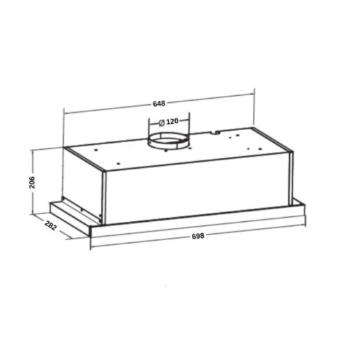 Máy hút mùi âm tủ GrandX GX H70F58B 3 kich thuoc may hut mui am tu grandx gx h70f58b