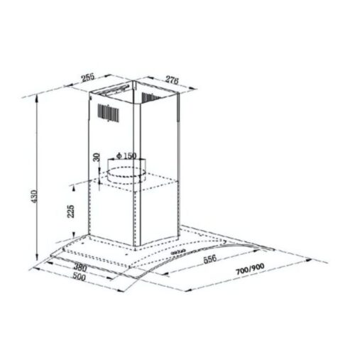 kich thuoc may hut mui kinh cong grandx gx h90c62b